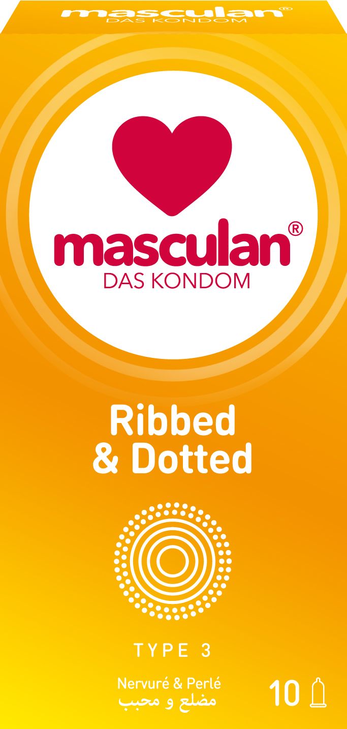 MASCULAN Ribbed & Dotted 10er
