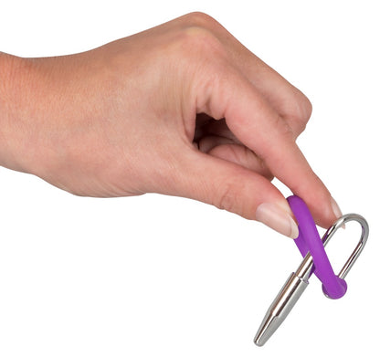 Penisplug with a silicone glans ring