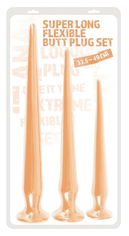 Super Long Flexible Butt Plug 3er Set