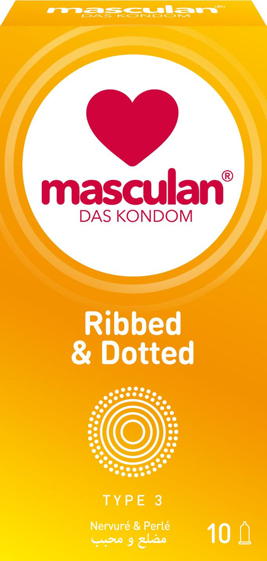 MASCULAN Ribbed & Dotted 10er
